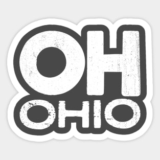 OH Ohio Vintage State Typography Sticker